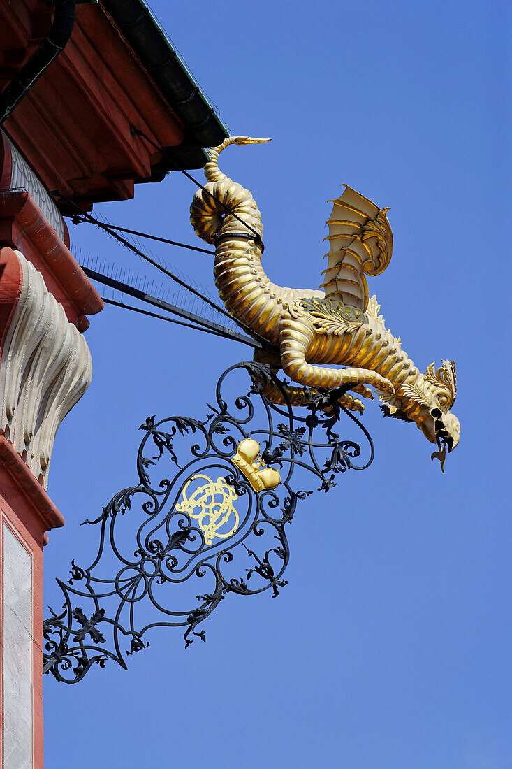 Gargoyle, chateau Bruchsal, Bruchsal, Kraichgau, Baden-Württemberg, Germany