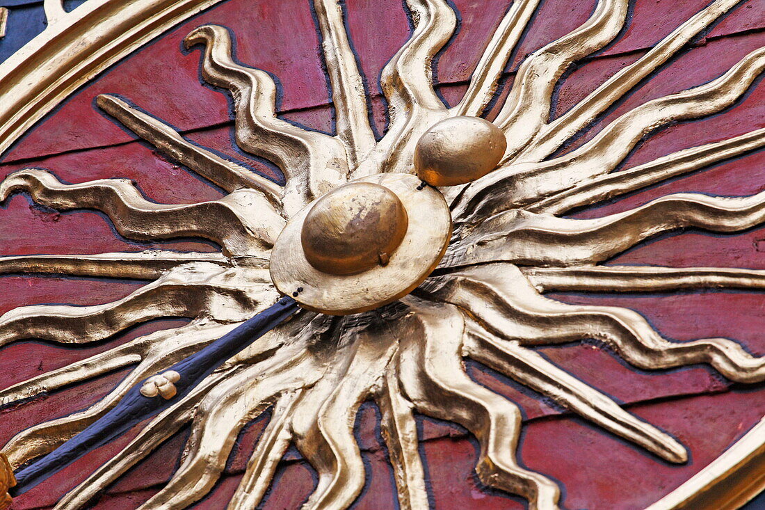 Detail der astronomischen Uhr, Rouen, Seine-Maritime, Normandie, Frankreich