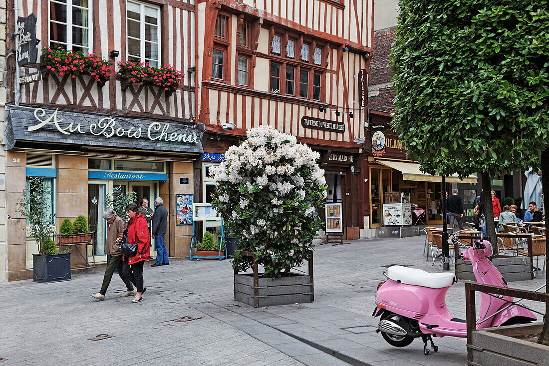 Place de la Pucelle d'Orleans, Rouen, Seine-Maritime, Normandie, Frankreich