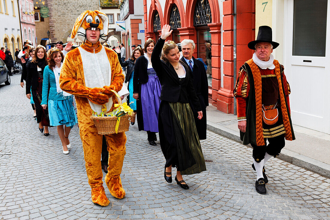 Easter parade, Volkach, Lower Franconia, Bavaria, Germany