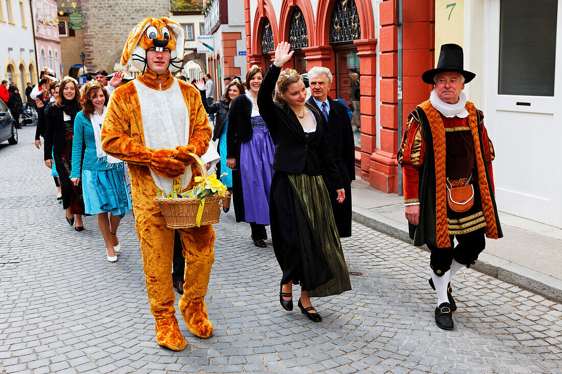 Osterparade, Volkach, Unterfranken, Bayern, Deutschland