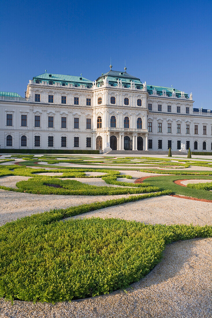 Schloss Belvedere mit Schlosspark, Barock, Wien, Österreich Garten, Park
