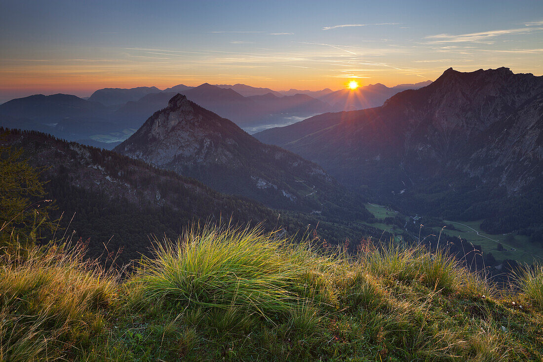 Blick von Thorhöhe auf Sparber und Rinnkogel, Postalm, Salzburg Land, Österreich