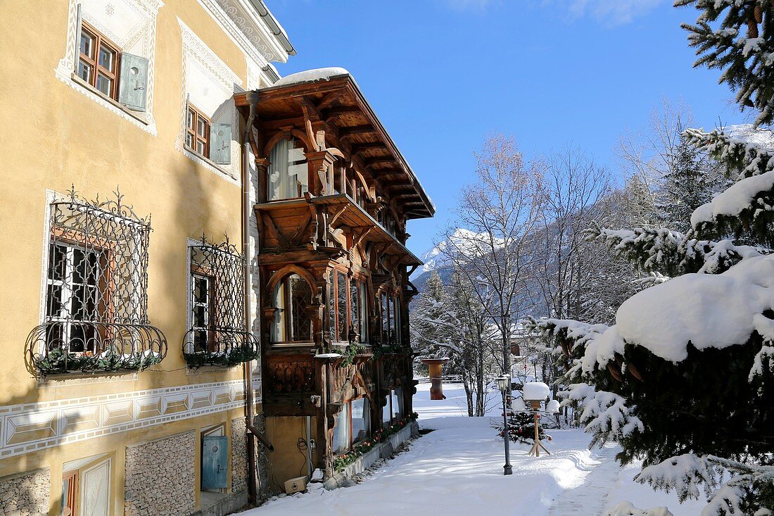 Switzerland, The Graubunden canton,village of Bever, Historic Hotel Chesa Salis, owners Sibylla and Jurg Degiacomi