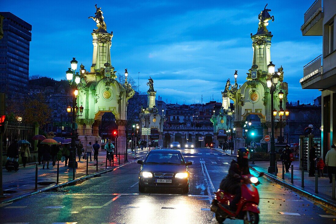 Maria Crisitina bridge, San Sebastian, Donostia, Gipuzkoa, Basque Country, Spain.