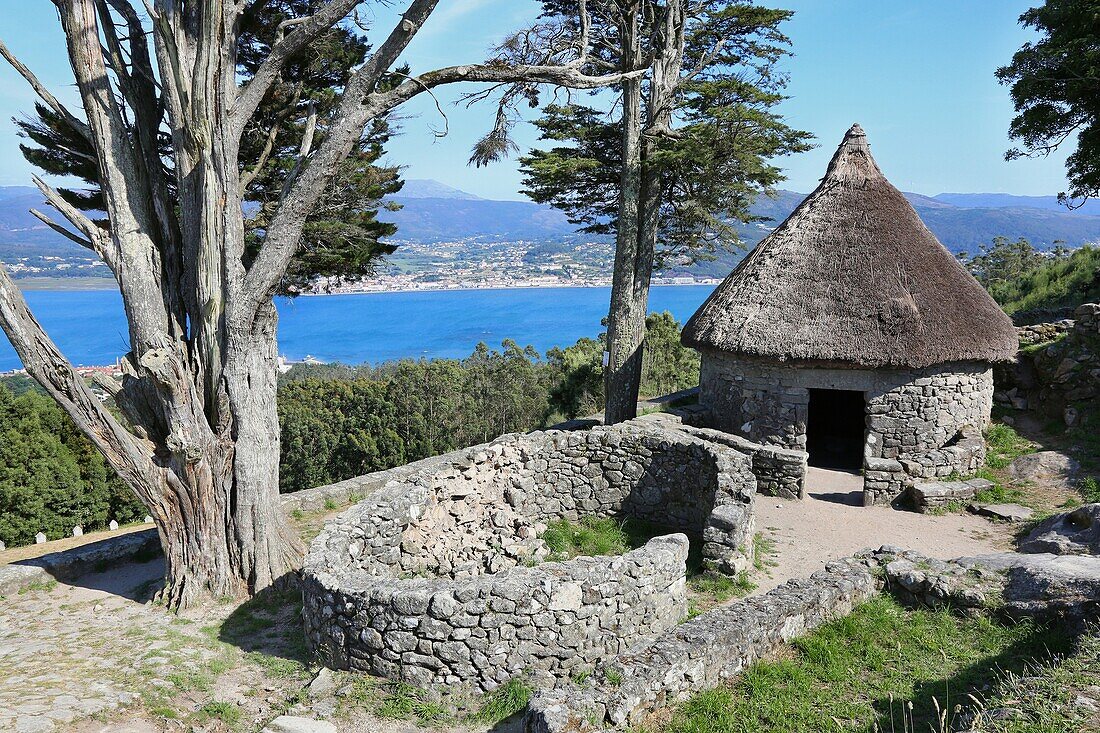 Castro von Santa Tegra, Dorf aus der Eisenzeit, A Guarda, Pontevedra, Galicien, Spanien