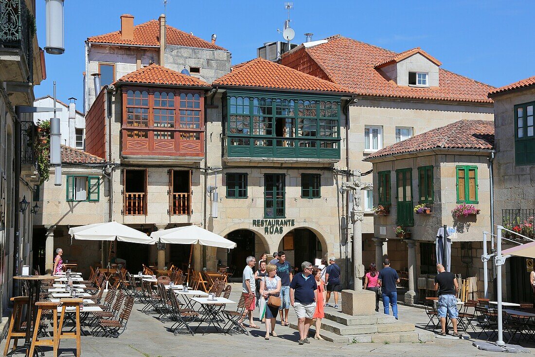 Plaza de la Leña, Pontevedra, Galicia, Spain.