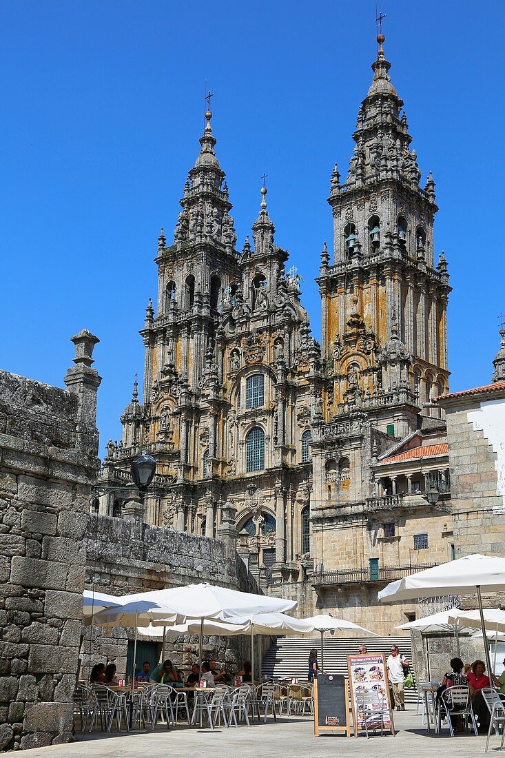 Kathedrale, Praza do Obradoiro, Santiago de Compostela, Provinz A Coruña, Galicien, Spanien