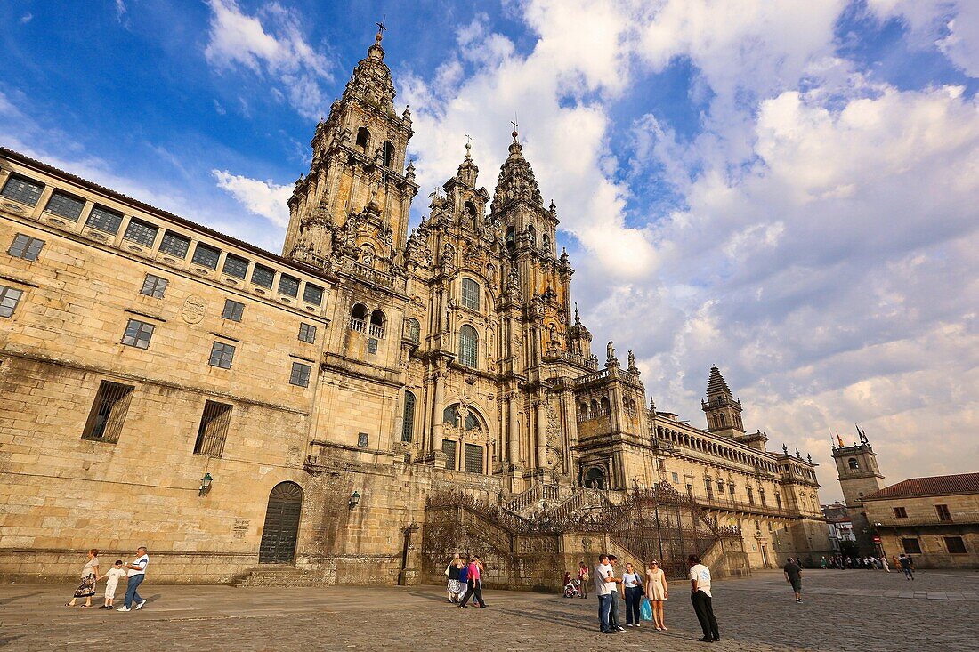 Kathedrale, Praza do Obradoiro, Santiago de Compostela, Provinz A Coruña, Galicien, Spanien