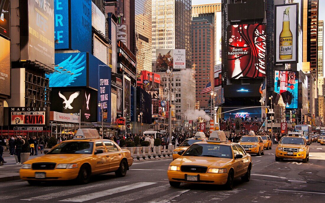 USA, New York, by Time Square.