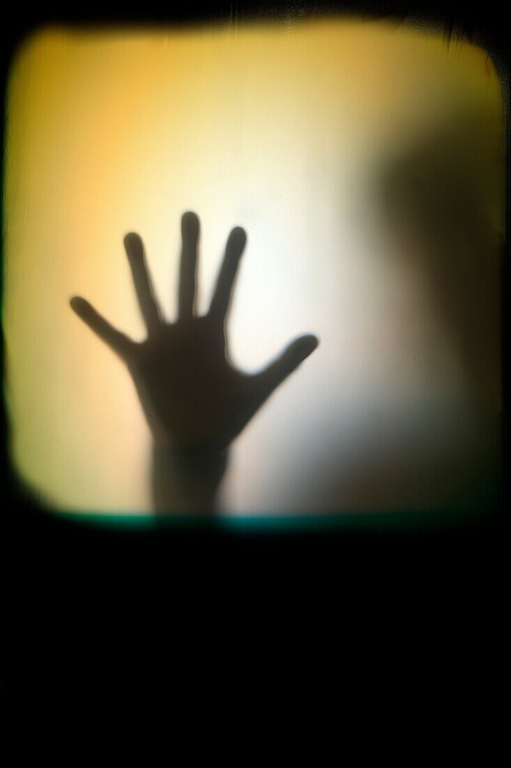 silhouetted hand