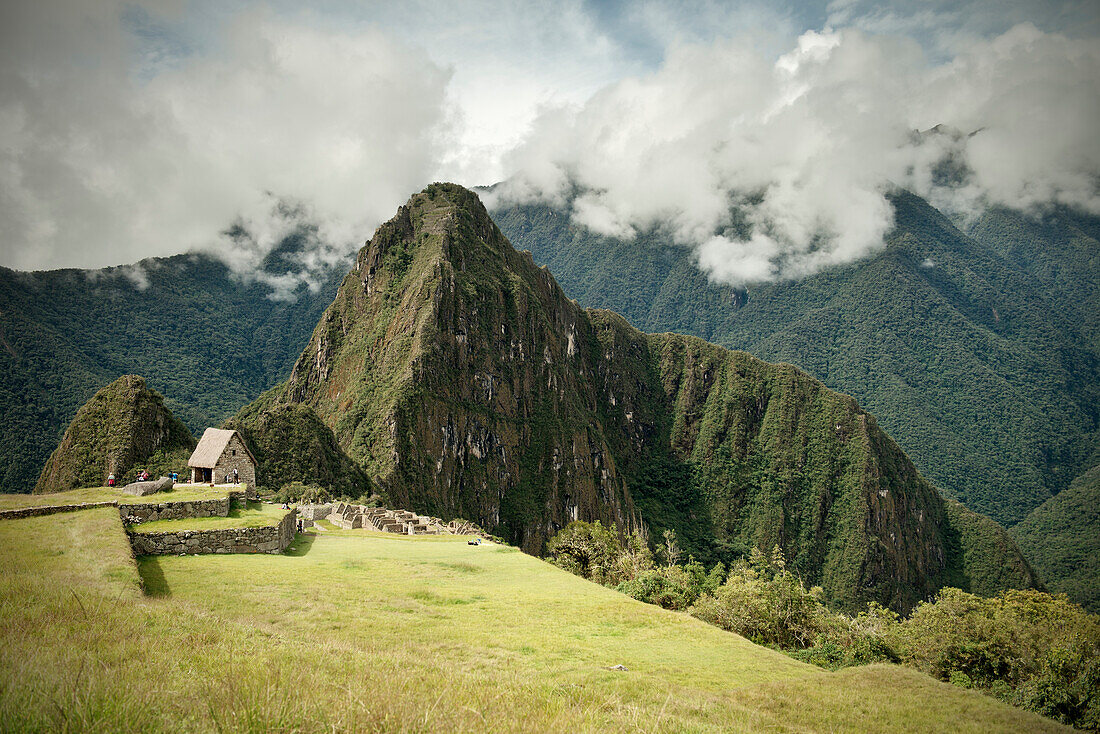 Blick auf Wayna Picchu, Machu Picchu, Cusco, Cuzco, Peru, Anden, Südamerika