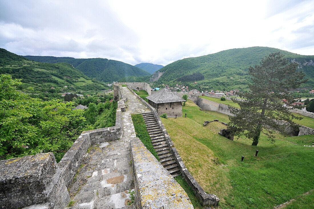 Jajce fort along the river Vrbas, Bosnia and Herzegovina
