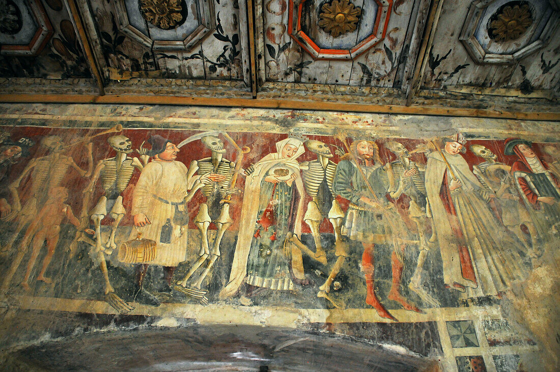 Fresco in the church Marija Na Skrilinah, Central Istria, Croatia