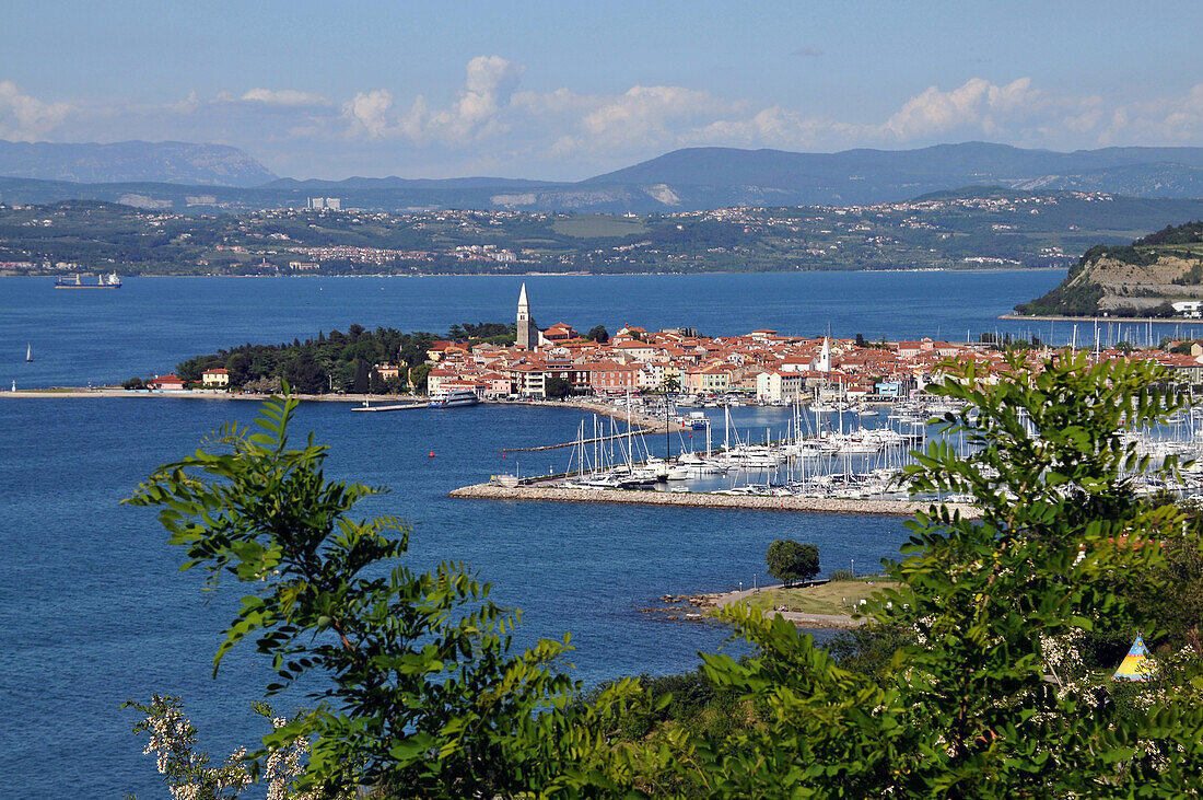 View towards Izola, bay of Triest, Slovenia