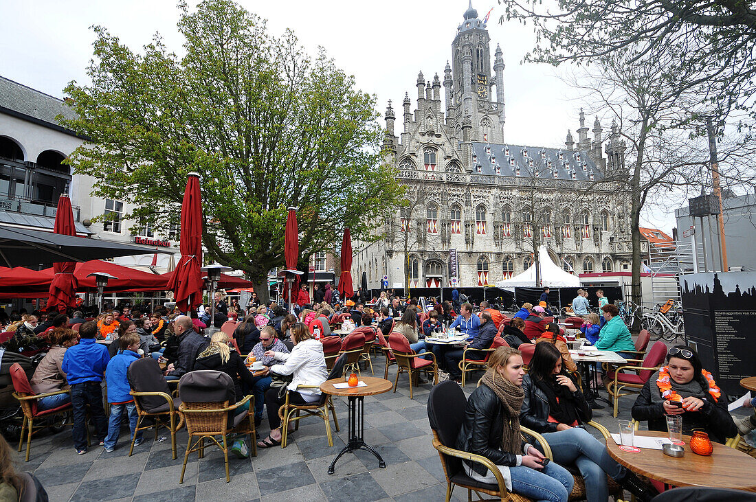 Am Rathaus, Middelburg auf Zeeland, Süd- Niederlande, Niederlande