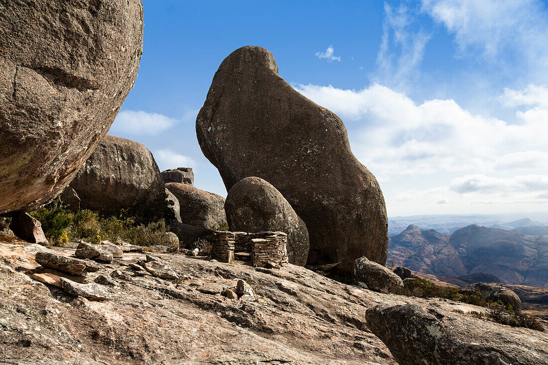 Rock formations in Andringitra Mountain Range, Andringitra National Park, South Madagascar, Africa