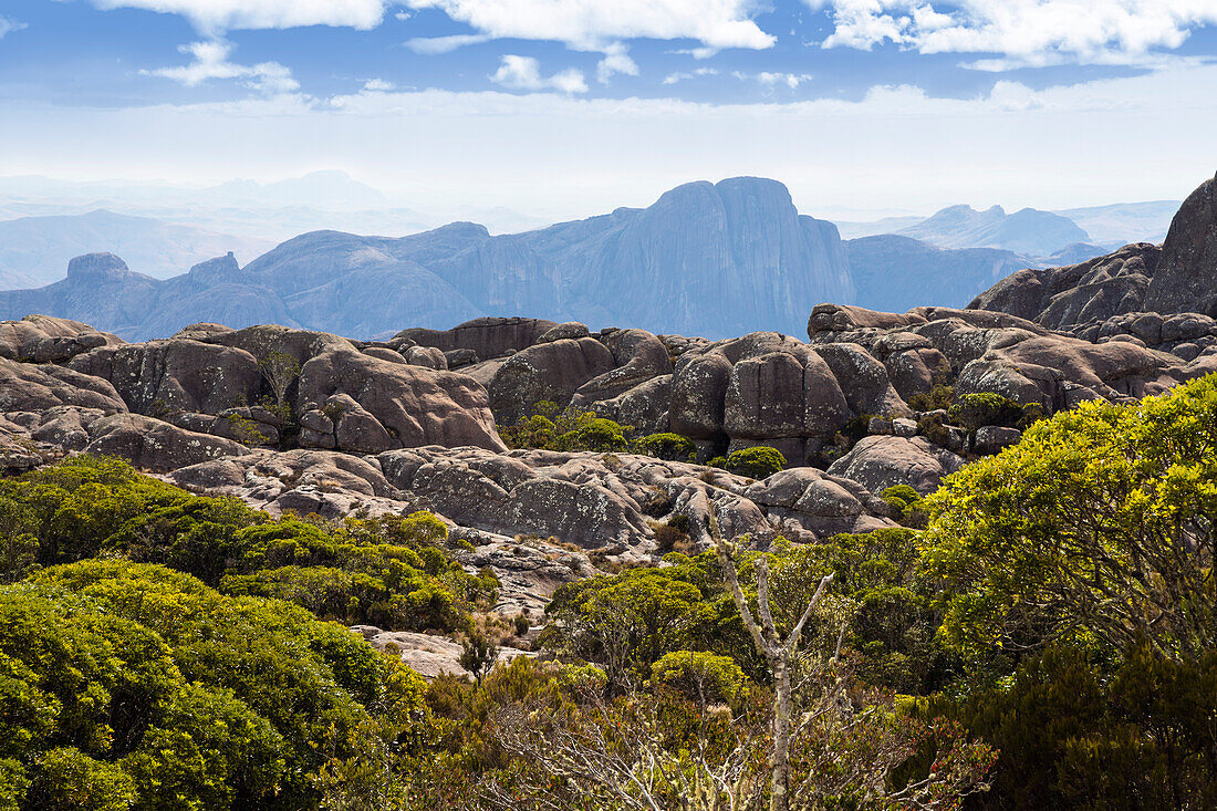 Rock formations in Andringitra Mountain Range, Andringitra National Park, South Madagascar, Africa