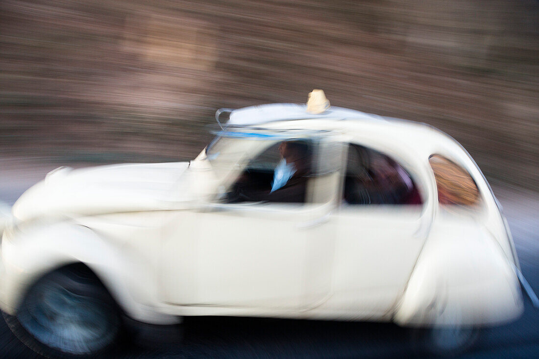 Old Citroen Taxi in Antananarivo, capital of Madagascar, Africa