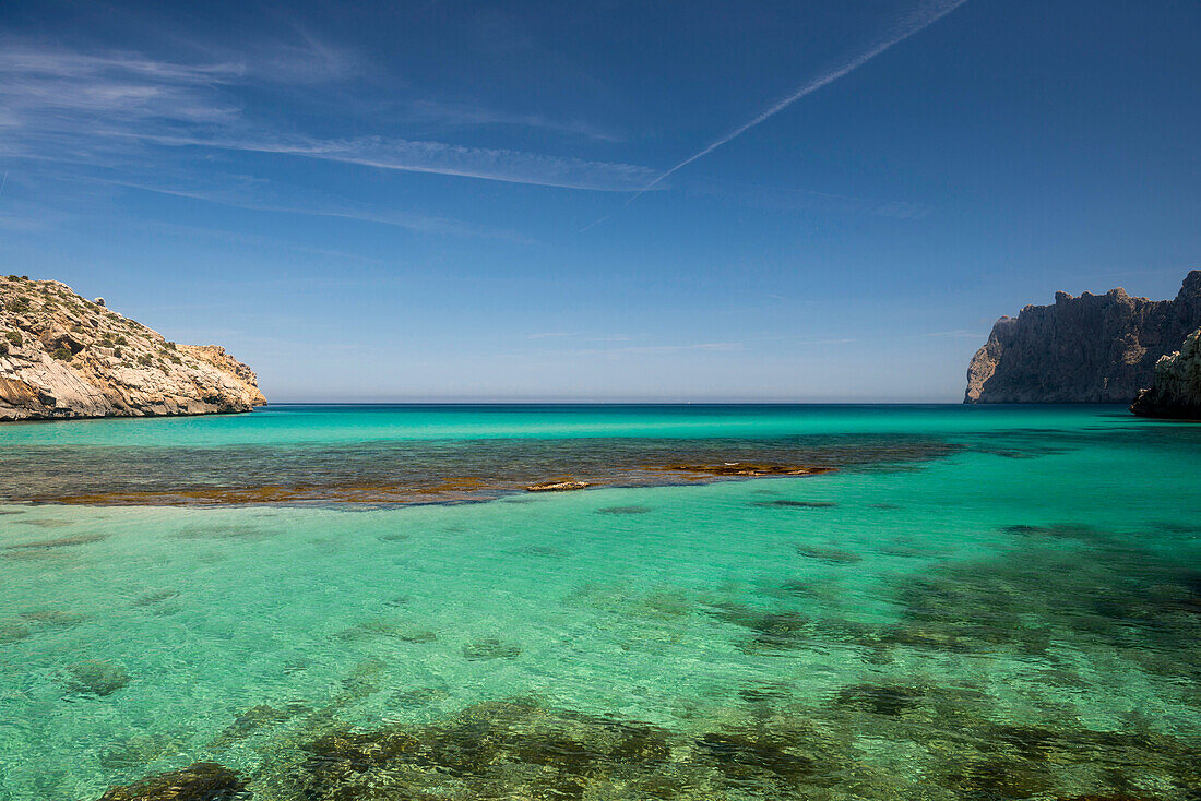 Beach, Cala de Sant Vicenc, near Pollenca, Majorca, Spain