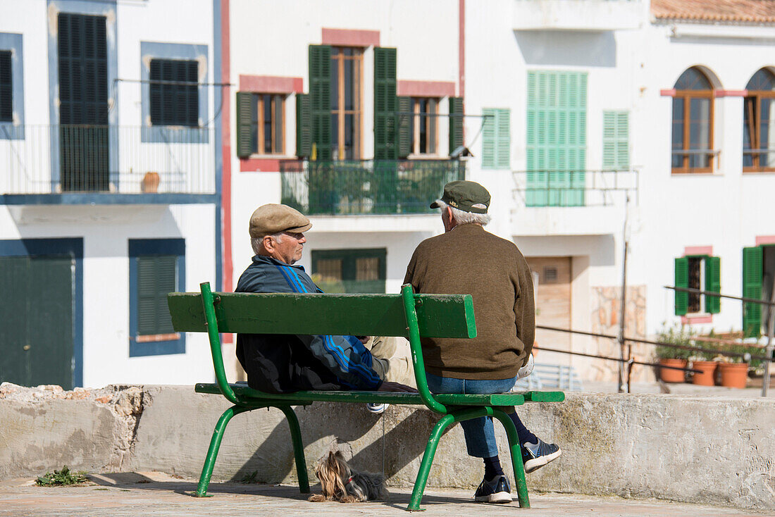 Two local old fishermen, Portocolom, near Manacor, Majorca, Spain