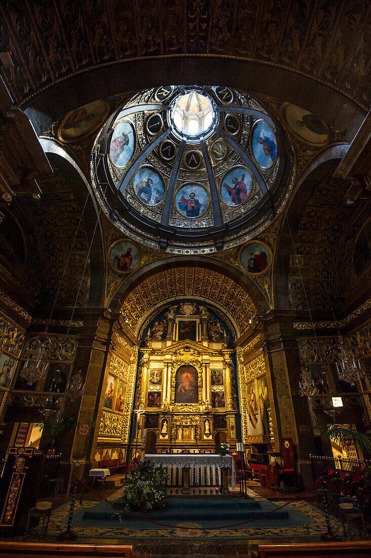 Santuari de Lluc, Interior view of Lluc monastery, Escorca, Majorca, Spain