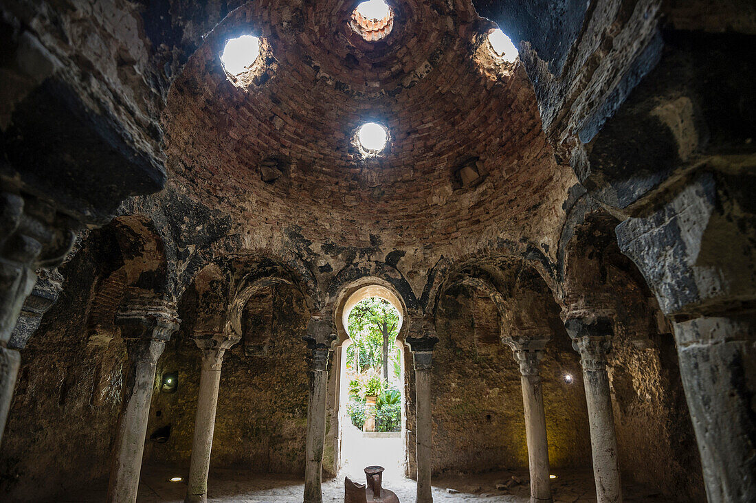 Arab bath in the historic part of Palma de Mallorca, Majorca, Spain