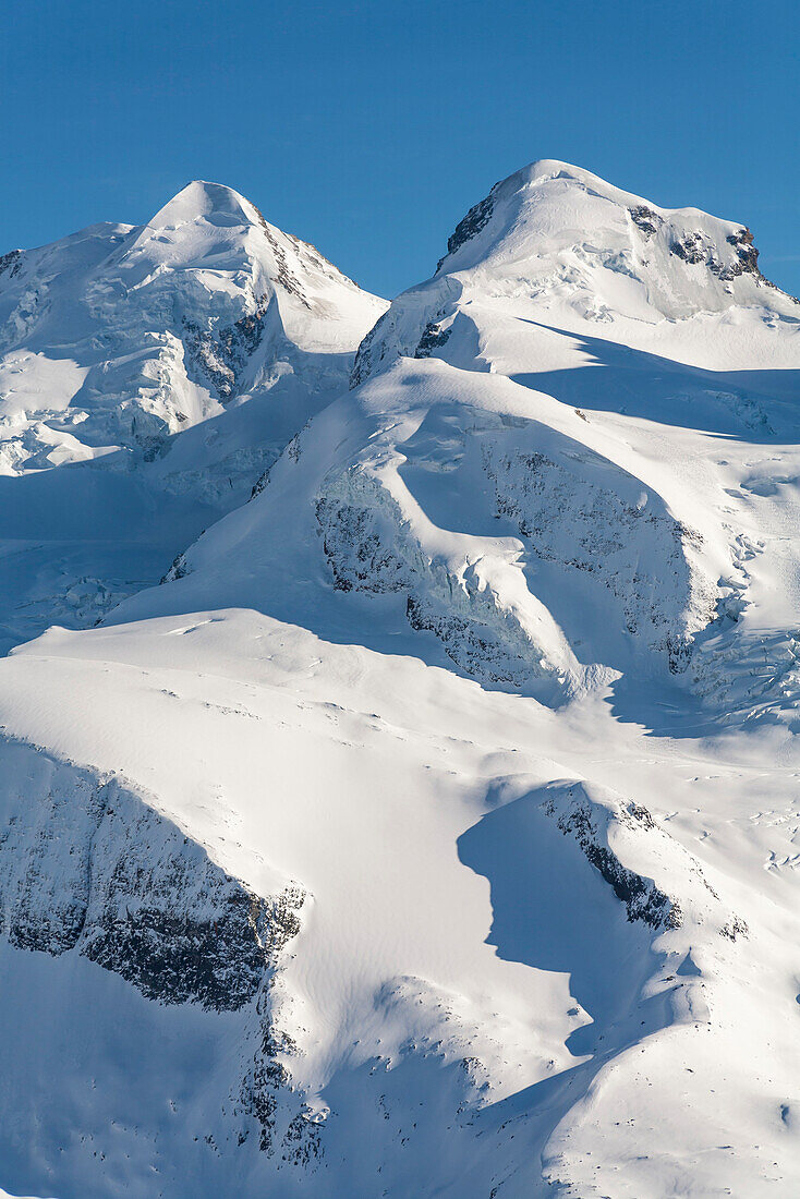 Castor and Pollux, Gornergrat, Zermatt, Canton of Valais, Switzerland