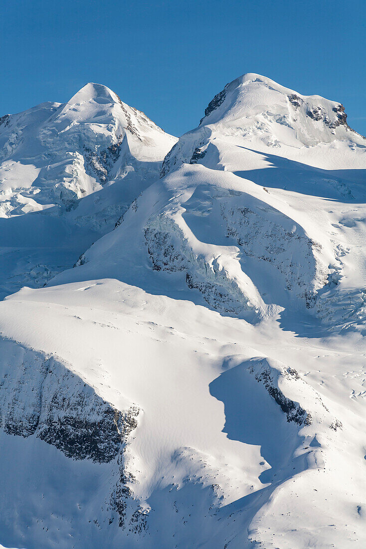 Castor und Pollux, Gornergrat, Zermatt, Kanton Wallis, Schweiz