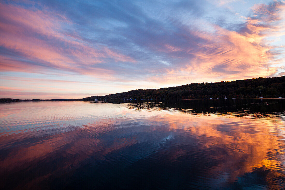 Lake Starnberg in dawn, Bavaria, Germany