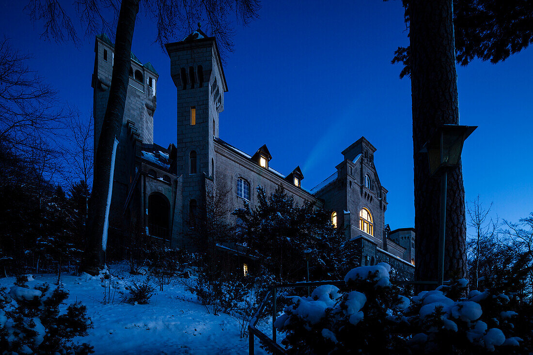 Hotel Schloss Seeburg im Winter, Berg, Bayern, Deutschland