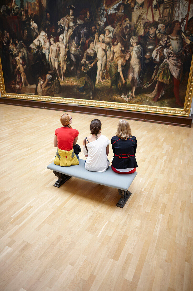 Largest painting in the Hamburger Kunsthalle by Hans Makart in 1878, hall of old masters, Hamburger Kunsthalle, Hamburg, Germany