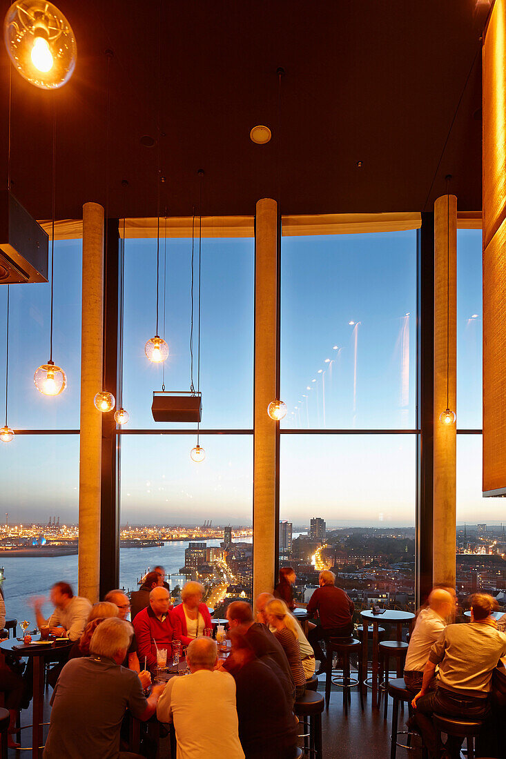 Bar, twentieth floor of the Hotel, St. Pauli, Hamburg, Germany