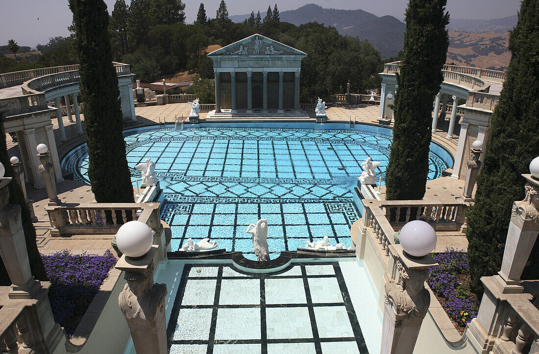United States of America, California, San Simeon, Hearst Castle,  The Neptune Pool