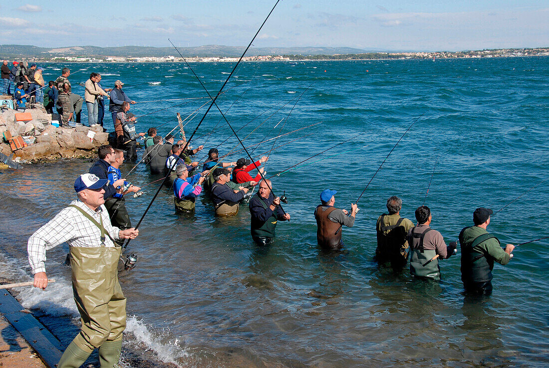 France, Herault department, Sete city, fishermen