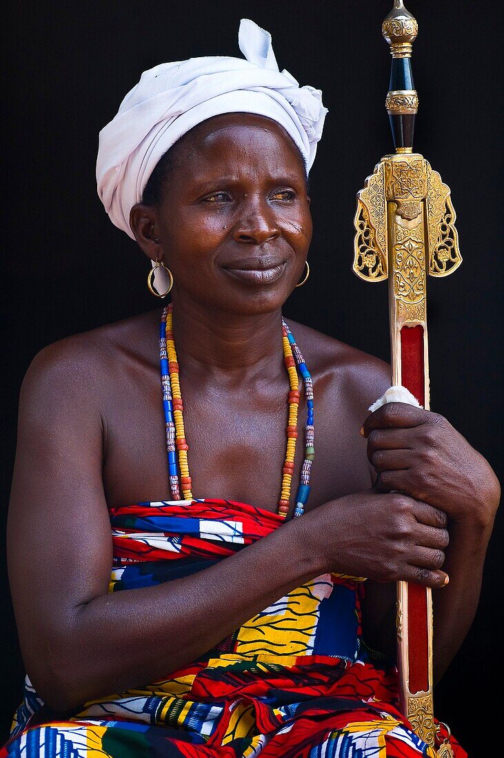 Benin, Mono County, Sahoue Doutou, the sword holder of Houngue Towakon Guedehoungue II, the king of fetishers
