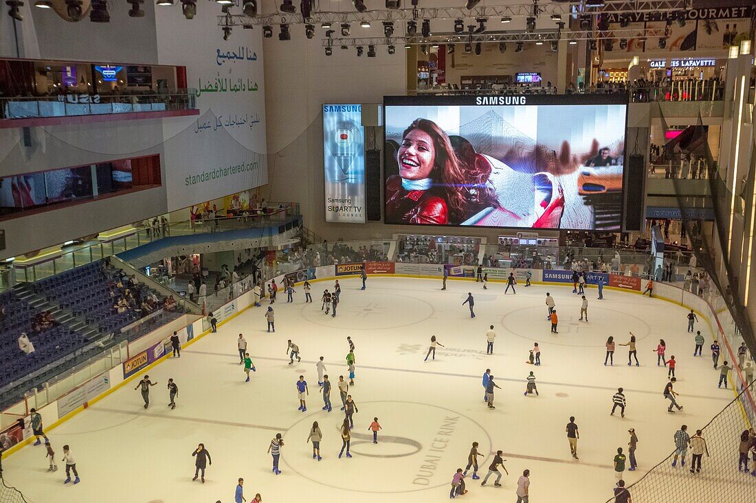 United Arab Emirates (UAE), Dubai City, Dubai City Mall, Ice skating hall