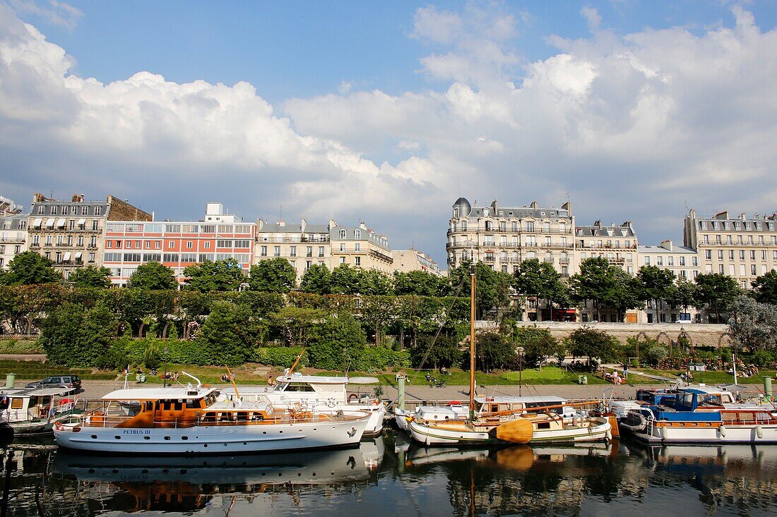 Paris Bastille harbour Paris. France.