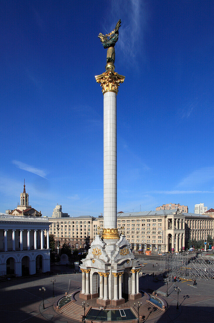 Ukraine, Kiev, Kyiv, Independence Monument, Independence Square, Maidan Nezalezhnosti