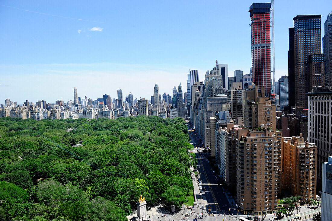 Central Park and skyline in New York City, New York State, United State, USA