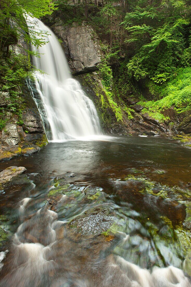 MAIN WATERFALLS BUSHKILL FALLS THEME PARK BUSHKILL CREEK PIKE COUNTY PENNSYLVANIA USA