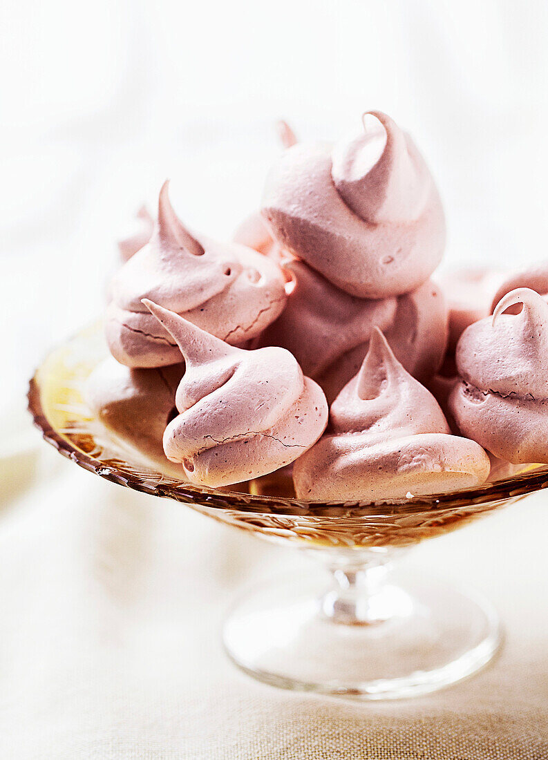 Plate of miniature meringues