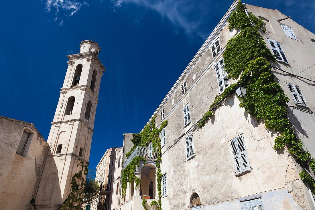 France, Corsica, Haute-Corse Department, La Balagne Region, Montemaggiore, town church