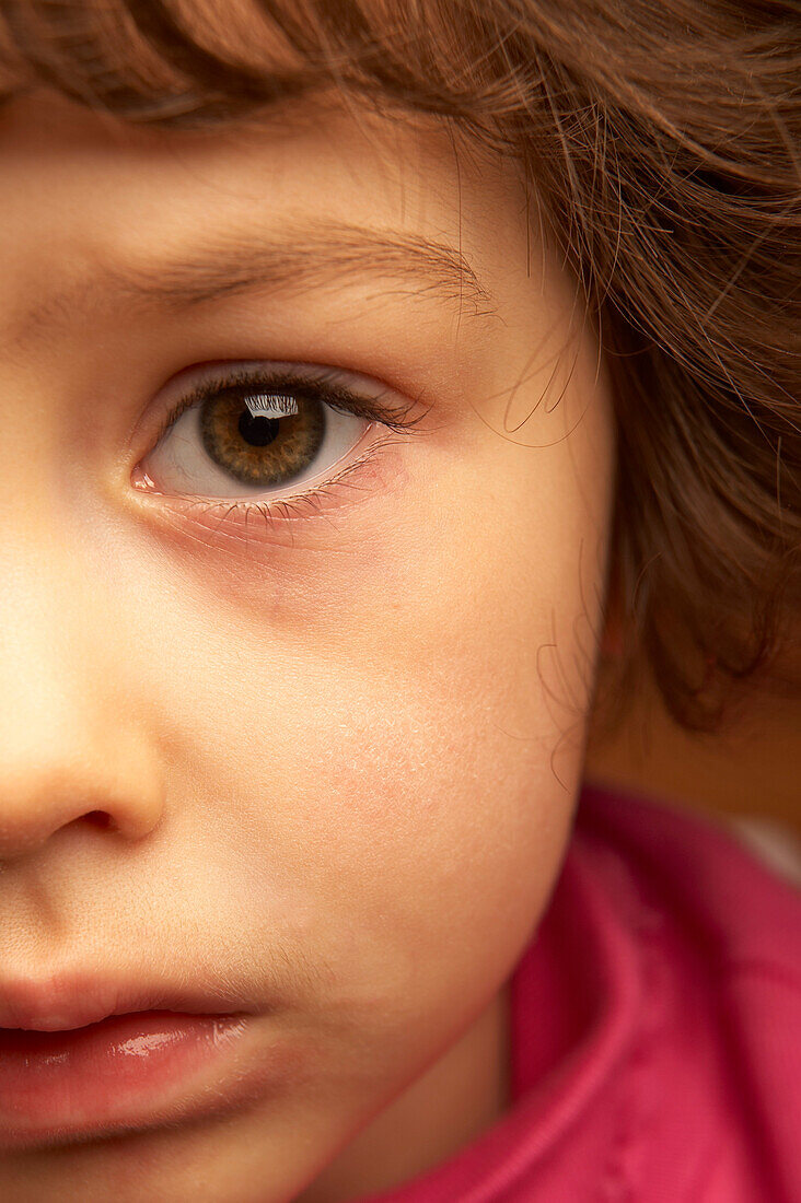 Close Up of Girl with Sad Face