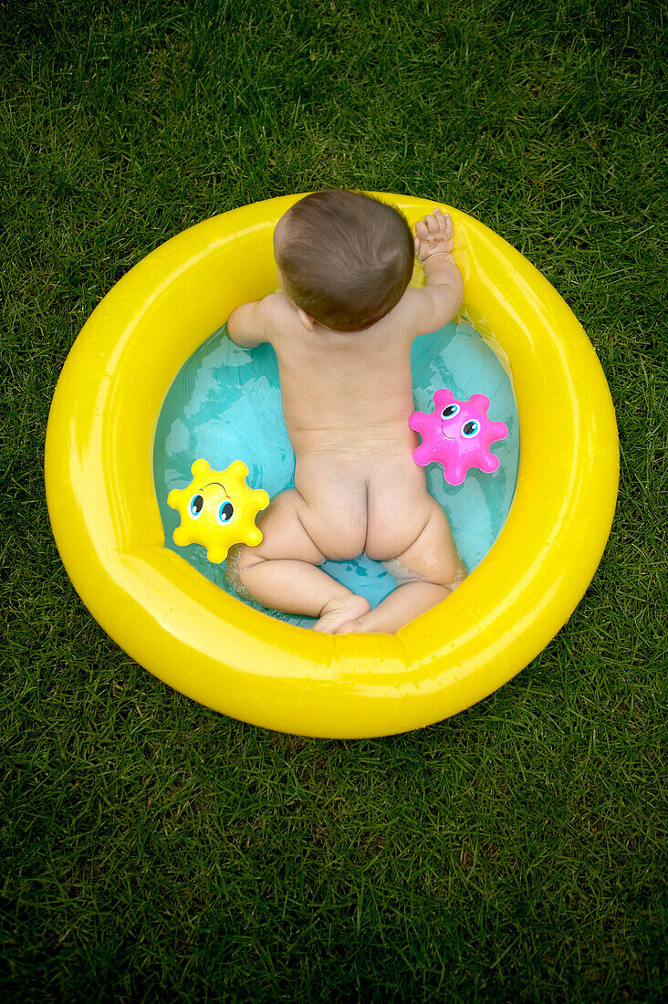 Baby in Inflatable Pool