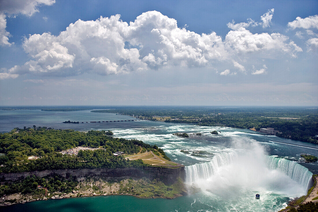 Horseshoe Falls and the Niagara River, Niagara Falls, Ontario, Canada