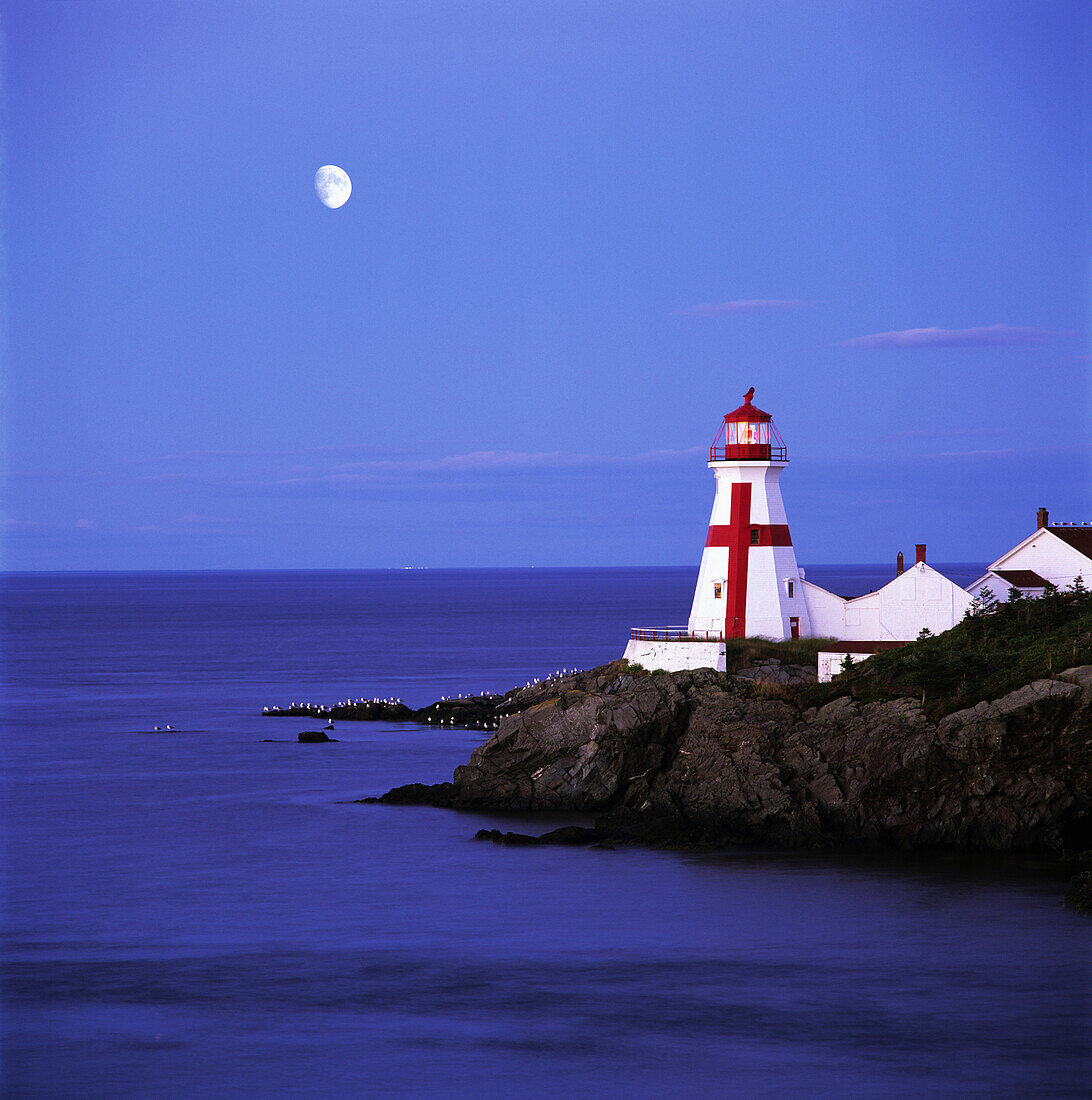 Lighthouse in Moon Light, Campobello Island, New Brunswick