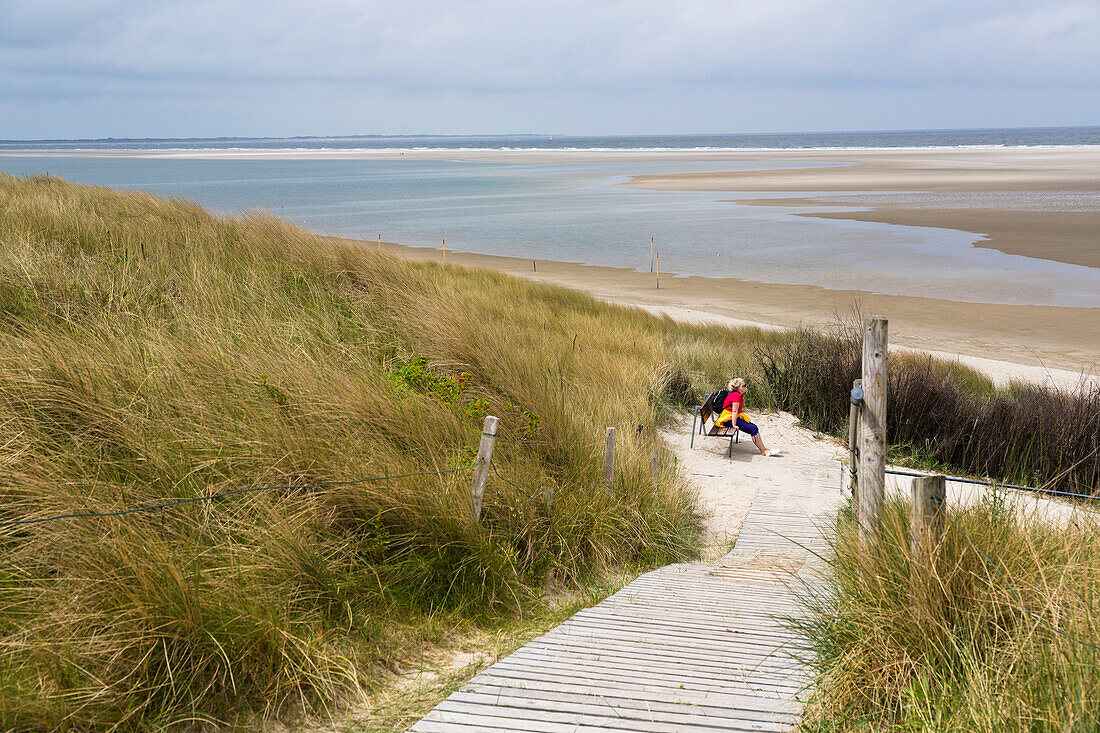 Dunes along the beach, Spiekeroog Island, National Park, North Sea, East Frisian Islands, East Frisia, Lower Saxony, Germany, Europe