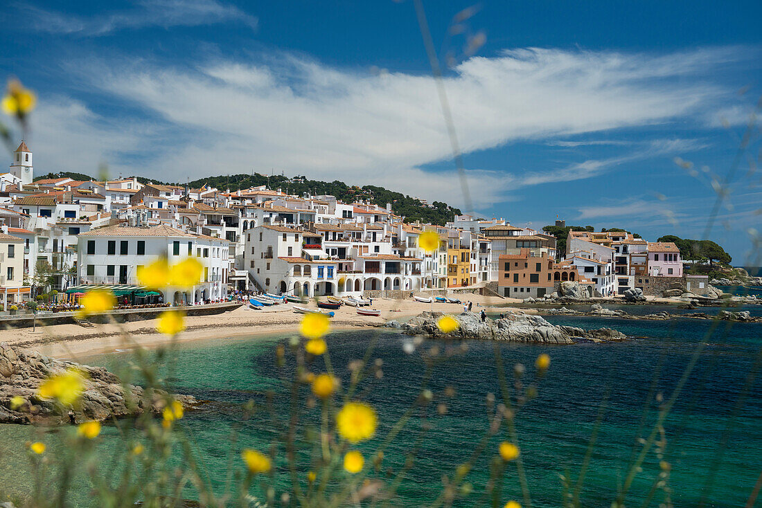 Blick auf Calella de Palafrugell, Palafrugell, Costa Brava, Spanien