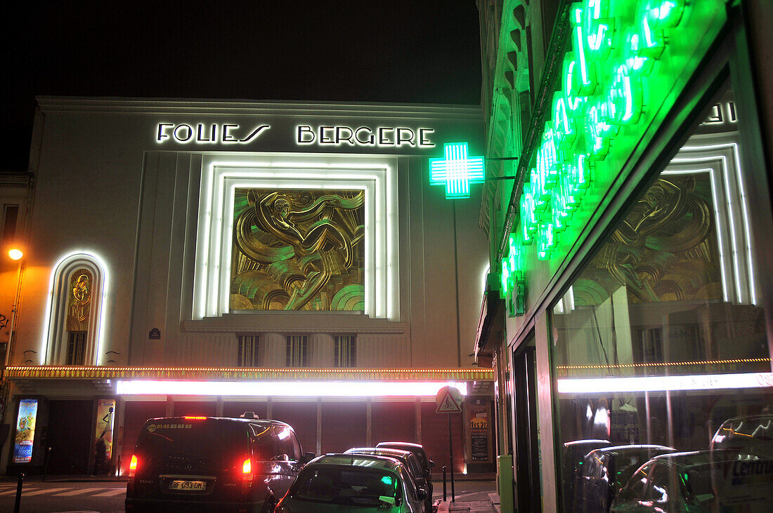 Folies Bergere in the 9. Arrondissement, Paris, France